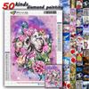 5D Diamond Painting Landscape Diamond Embroidery Flower Animal Full Drill Square Diamond Art Rhinestone Mosaic Decor For Home
