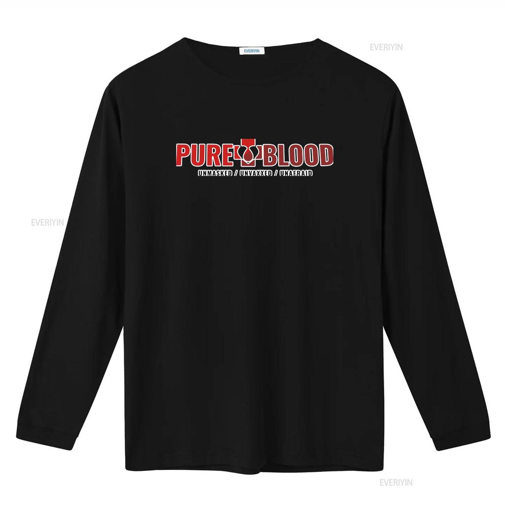 Pureblood Unmasked Unvaxxed Unafraid T Shirt Funny Anti Vaccine Statement vintage Washed Comfortable Versatile designer clothes