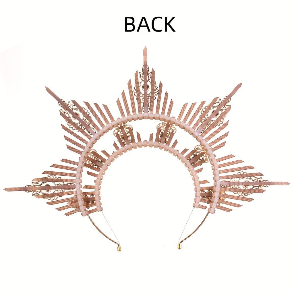 1Pcs Halo Crown Goddess Headband For Women, Halloween Party Costume Headpiece For Women Girls