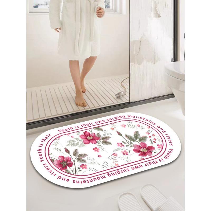 Washroom Doorway Moisture-wicking Mat Soft Diatom Mud Home Technology Cloth Bathroom Non-slip Mat Foot Toilet Quick Drying Mat