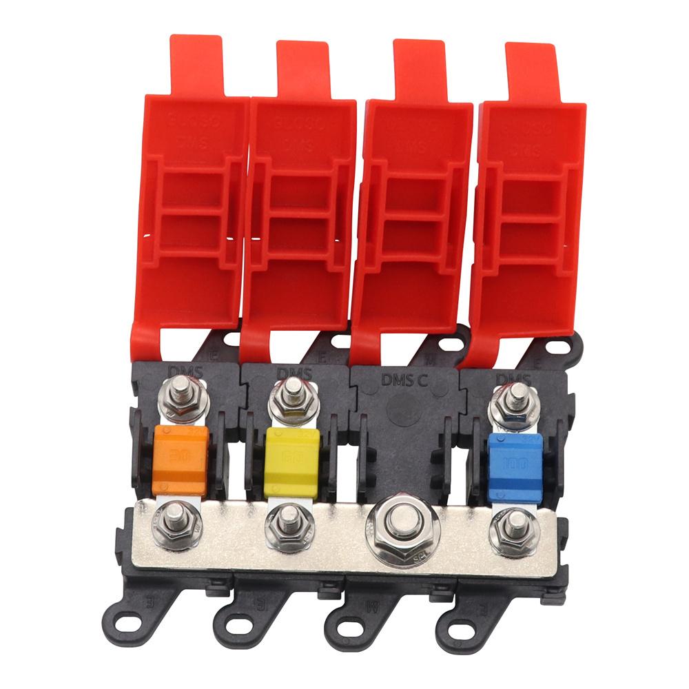 Distribution Block 1 In 3 Out 3-Way Fuse Holder With Fuse 30A 60A 100A