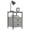VidaXL Bedside Tables 2 Pcs Sonoma Grey 34x35.5x50cm Engineered Wood 826020