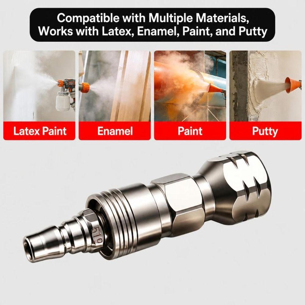 Quick Connect Airless Paint Sprayer Tips Pressure Fed Spray Nozzle Putty Application