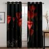 Красная роза цветок белый лебедь штора роза цветок штора 2 панели пара пара комната спальня гостиная кабинет декоративные шторы