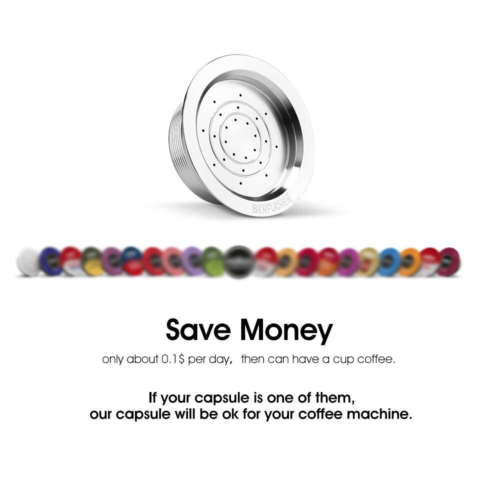 i Cafilas [HLM01] Многоразовый капсульный фильтр для кофе, многоразовые капсулы Crema из нержавеющей стали для кофемашины Lavazza LAVAZZA A MODO MIO JOLIE ESPRIA IDOLA