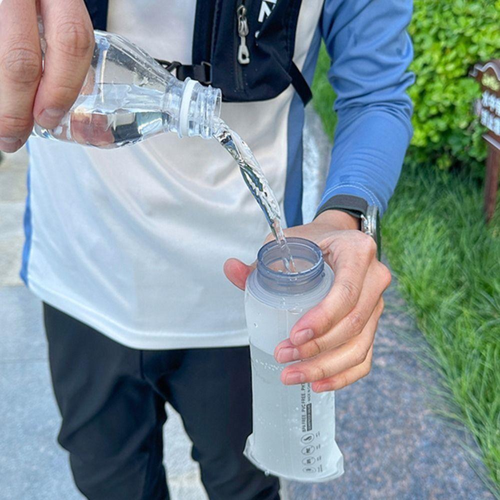 Lightweight Folding Sport Water Bottle 250/500ml Running Water Cup Soft Water Bag Outdoors