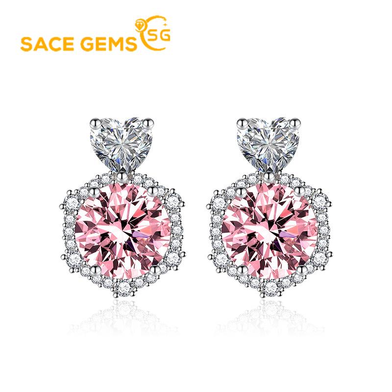 Sace Gems Серьги с цирконием для женщин. Серьги для свадебной вечеринки представлены в различных цветах, включая розовый, желтый, синий и красный.