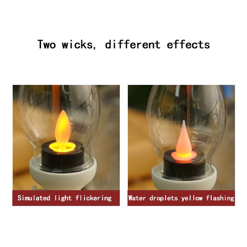 Винтажный фонарь в стиле ретро, светодиодная подвесная масляная лампа на батарейках, декоративная для дома, праздничных рождественских подарков, домашнего декора