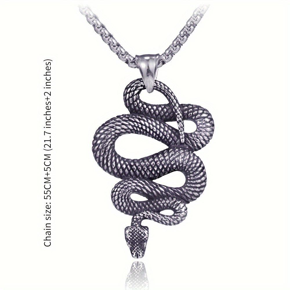 Модное мужское ожерелье со змеей в стиле хип-хоп, винтажное ожерелье, модное мужское ожерелье с подвеской