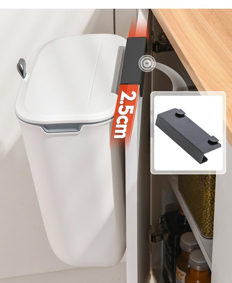Настенный мусорный бак 8л, подвесной мусорный бак на двери кухонного шкафа, мусорные баки для переработки мусора для ванной комнаты, туалета, мусорные баки