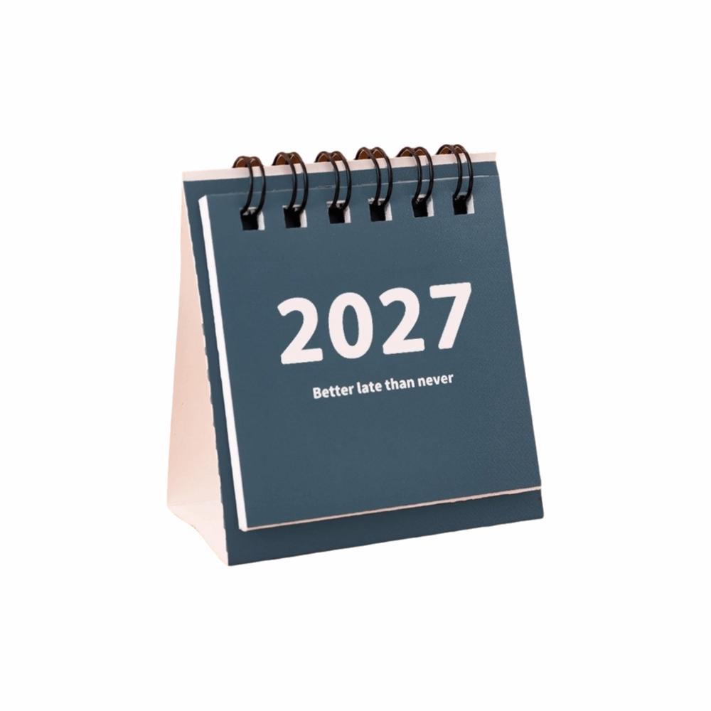 Double Coil 2027 Desk Calendar Standing Base Flip Calendar New Standing Calendar Home Office