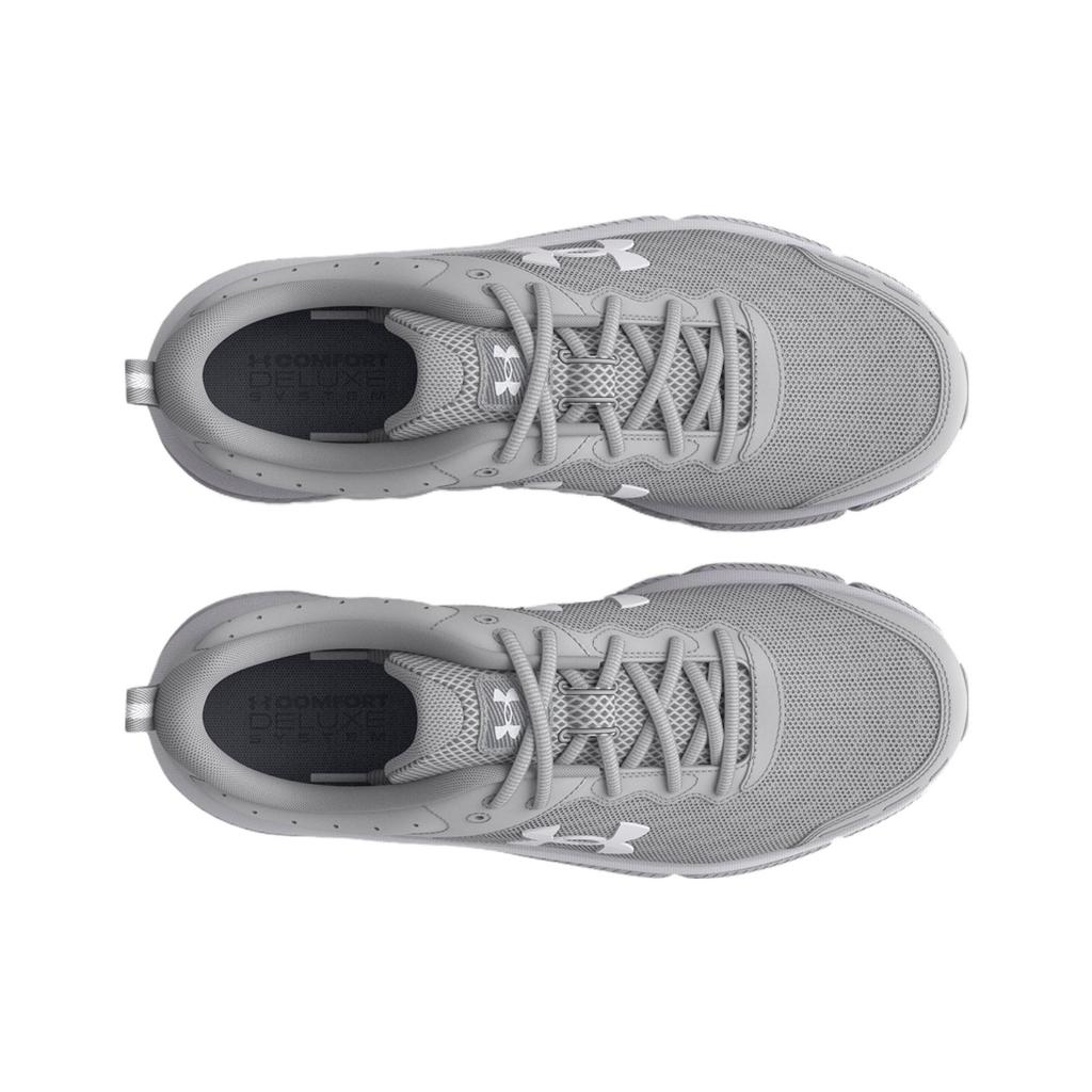 Under Armour Charged Assert 10 Mod Grey Men Sneakers White 3026175-102