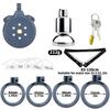 Flat inverted ABS sissy men's chastity cage set No. 4 arc-shaped penis ring rooster lock CBT cage Sex toy men's, penis restraint