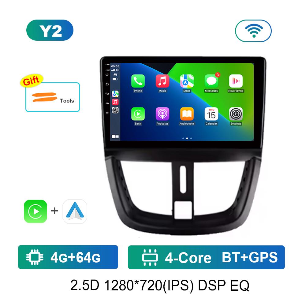 for Peugeot 207 CC 207CC 2006 - 2015 Android Intelligent System Car Radio Multimedia Player GPS Navigation BT 4G Carplay WiFi