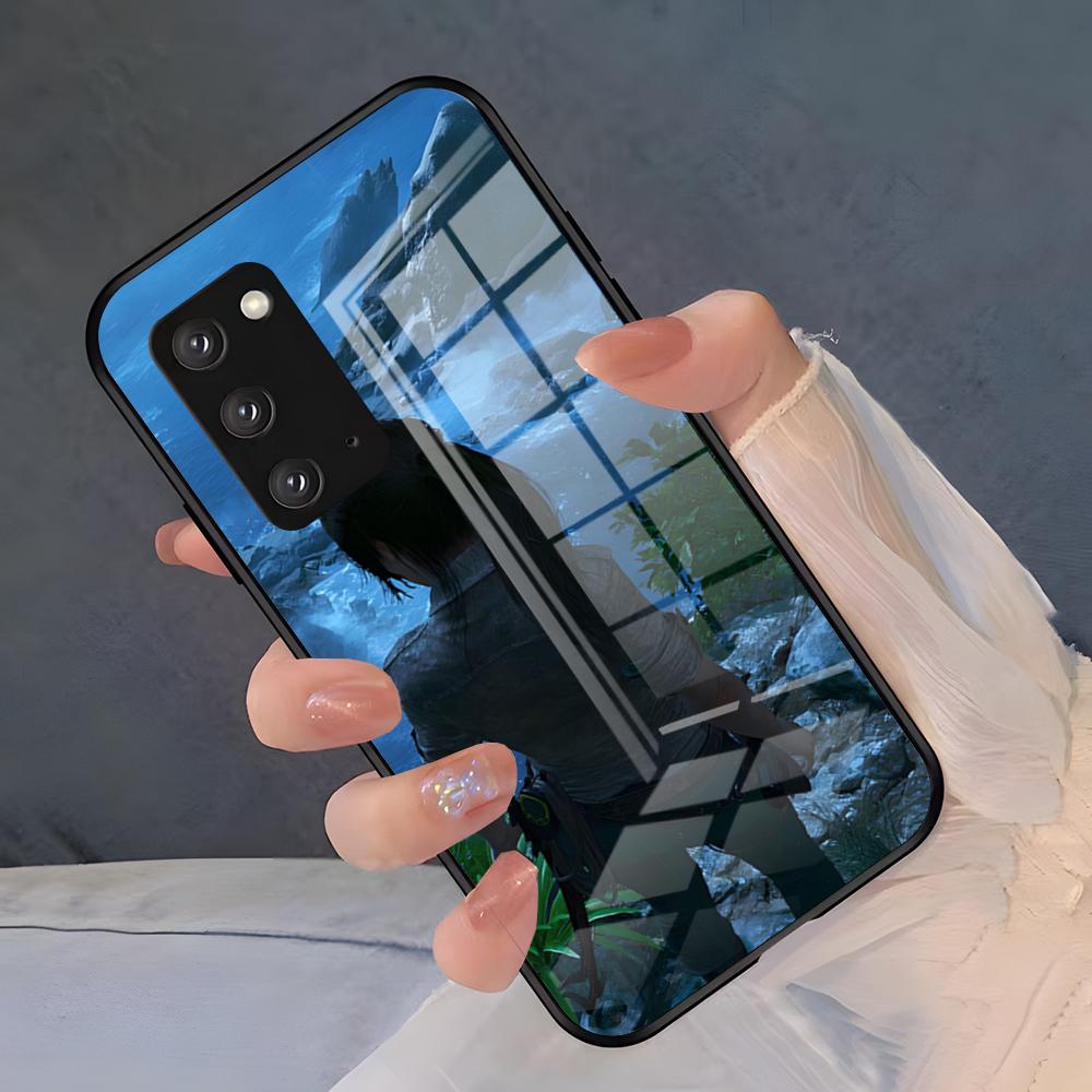 Чехол для телефона игры Tomb Raider для Samsung A25 A13 A33 5G A54 A36 A35 A56 A52 A14 Ударопрочный стеклянный чехол