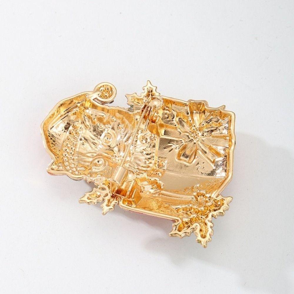 Alloy Cat Brooch Pin Enamel Finish Holiday Brooch New Christmas Cat Brooch New Year Party