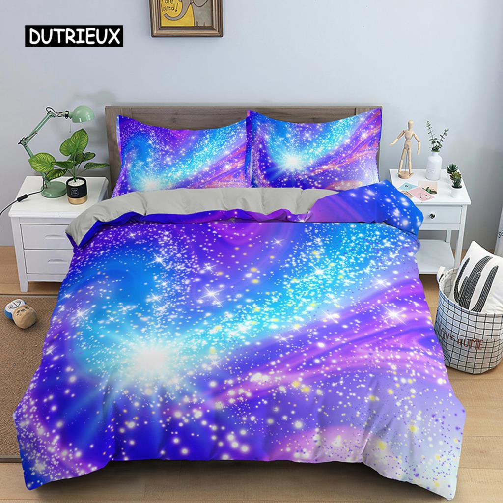 Многоцветный пододеяльник с разноцветными сердечками, комплект постельного белья размера Queen для подростка, микрофибра, геометрический рисунок, мультяшное сердечко, пододеяльник