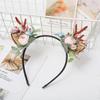 Christmas Reindeer Antlers Women Headband - Deer Xmas Hairband Antlers Hair Hoop with Ears for Ladies and Girls Christmas Thanksgiving Holiday Headwea