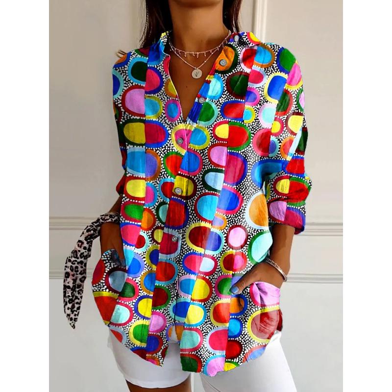 Женская длинная рубашка с 3D абстрактным узором и спущенной линией плеча