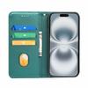 HX01 For iPhone 16 Wallet Case Magnetic Closing PU Leather Phone Cover