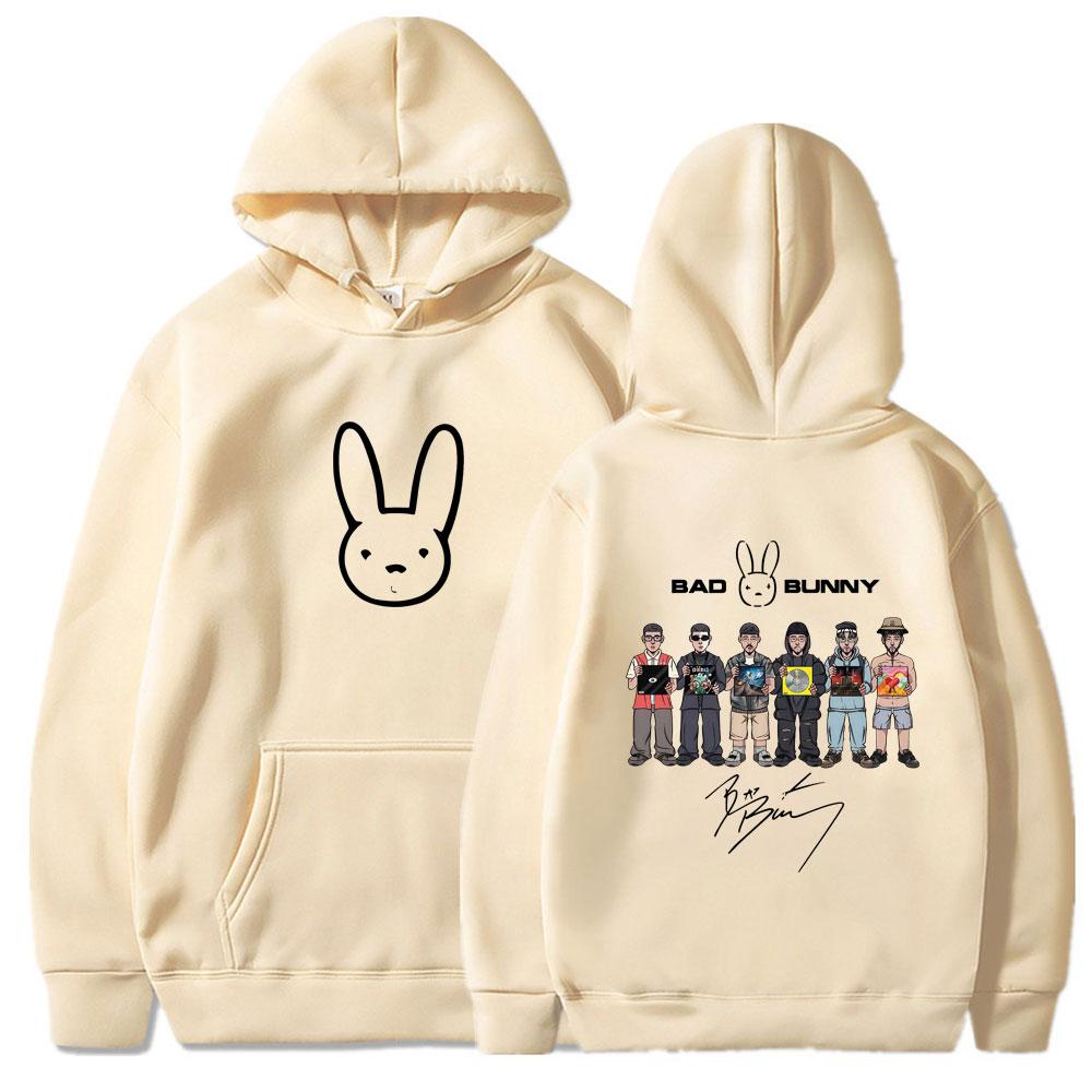 Rapper Bad Bunny Music Album Cover DTMF Wears Men Women Hip Hop Oversized Couple Clothes Male Casual Style Oversized Clothing