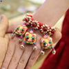 1 Pcs Children's Bracelet Dance Performance Accessories Lucky Bracelet Braided Rope Chinese Ethnic Style Handmade Cloth Art