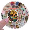 60 Pictures Dia De Los Muertos Skull Doodle Stickers Decorative Notebook Skateboard Water Cup Stickers