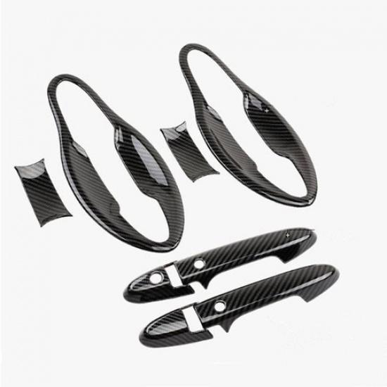 Накладки на чаши ручек передних дверей из углеволокна 8 шт. для Honda HR-V HRV 2016-2019