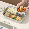 Ланч-бокс бенто из нержавеющей стали 304 с 4/5 отделениями, большой вместимости, набор герметичных контейнеров для еды для студентов и детей, подходит для микроволновой печи