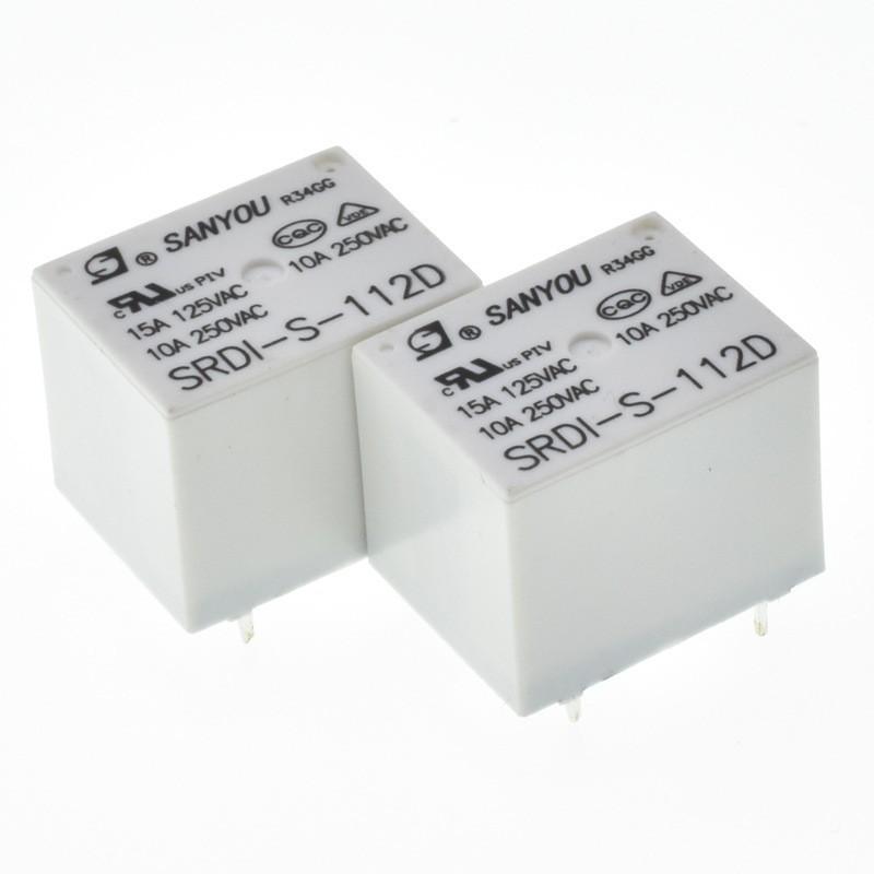 Реле SANYOU 4-контактное SRDI-S 105DM/112DM/124DM, 7А, 250В AC Нормально разомкнутое