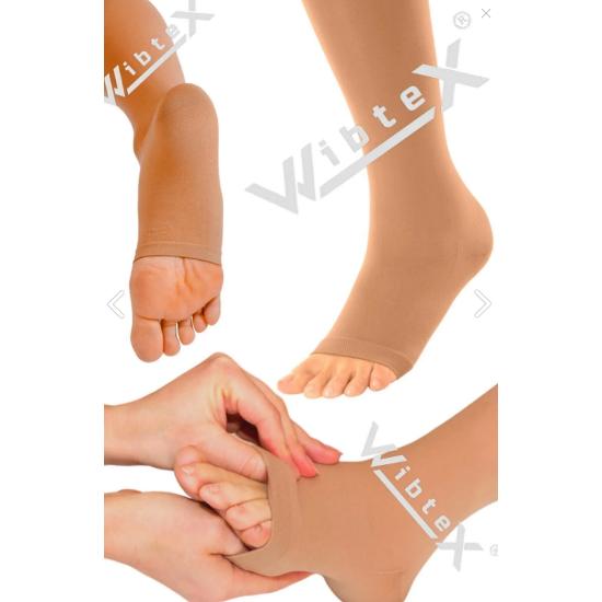 Компрессионные чулки выше колена среднего давления с открытым носком (ЦВЕТ КОЖИ) (ДВОЙНЫЕ НОЖКИ)