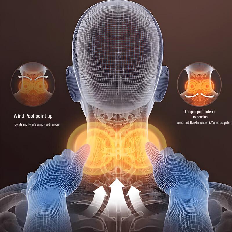 Misida 3D Массажная подушка для шеи с подогревом и разминанием, штекер CN (адаптер в комплекте)