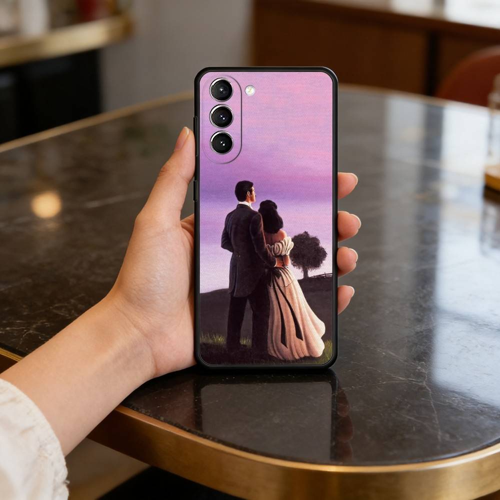 Чехол для телефона "Унесенные ветром" для Samsung S25, 24, 23, 22, 30, 21, 10, 9, Ultra, Plus, Lite, FE, 4, 5 G, Мягкий черный чехол