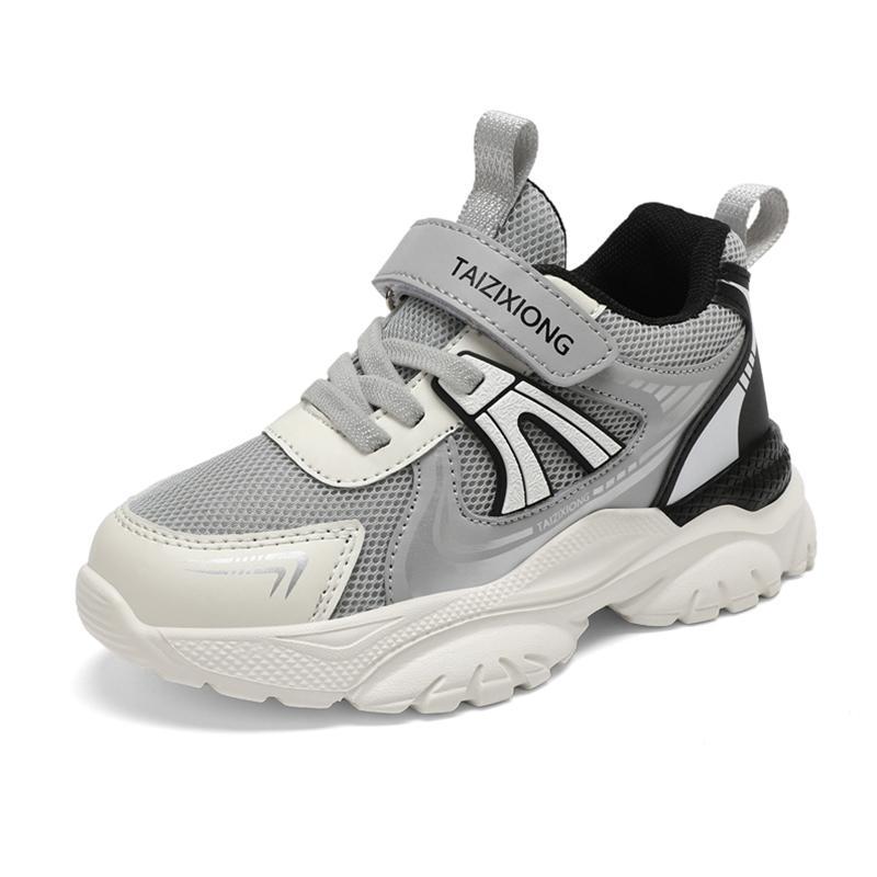 Детские кроссовки Повседневная обувь для мальчиков Дышащая сетка Плоские Студенческие кроссовки для ходьбы Нескользящая Легкая Спортивная Теннисная обувь