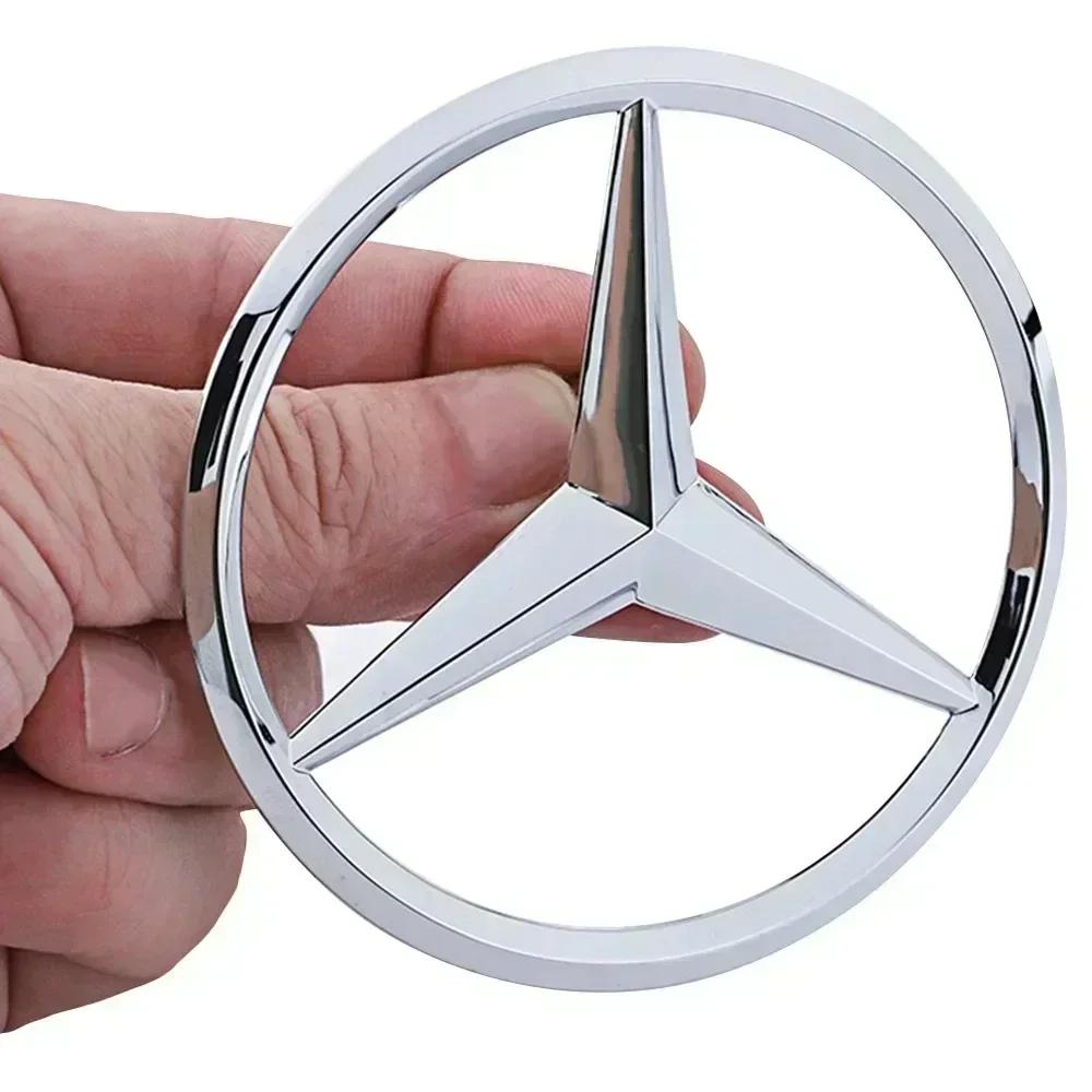 52/58mm STAR Stickers Car Steering Wheel Center Emblem For Mercedes Benz AMG W124 W202 W203 W210 W212 W220 Decal Car Accessories ZSY5