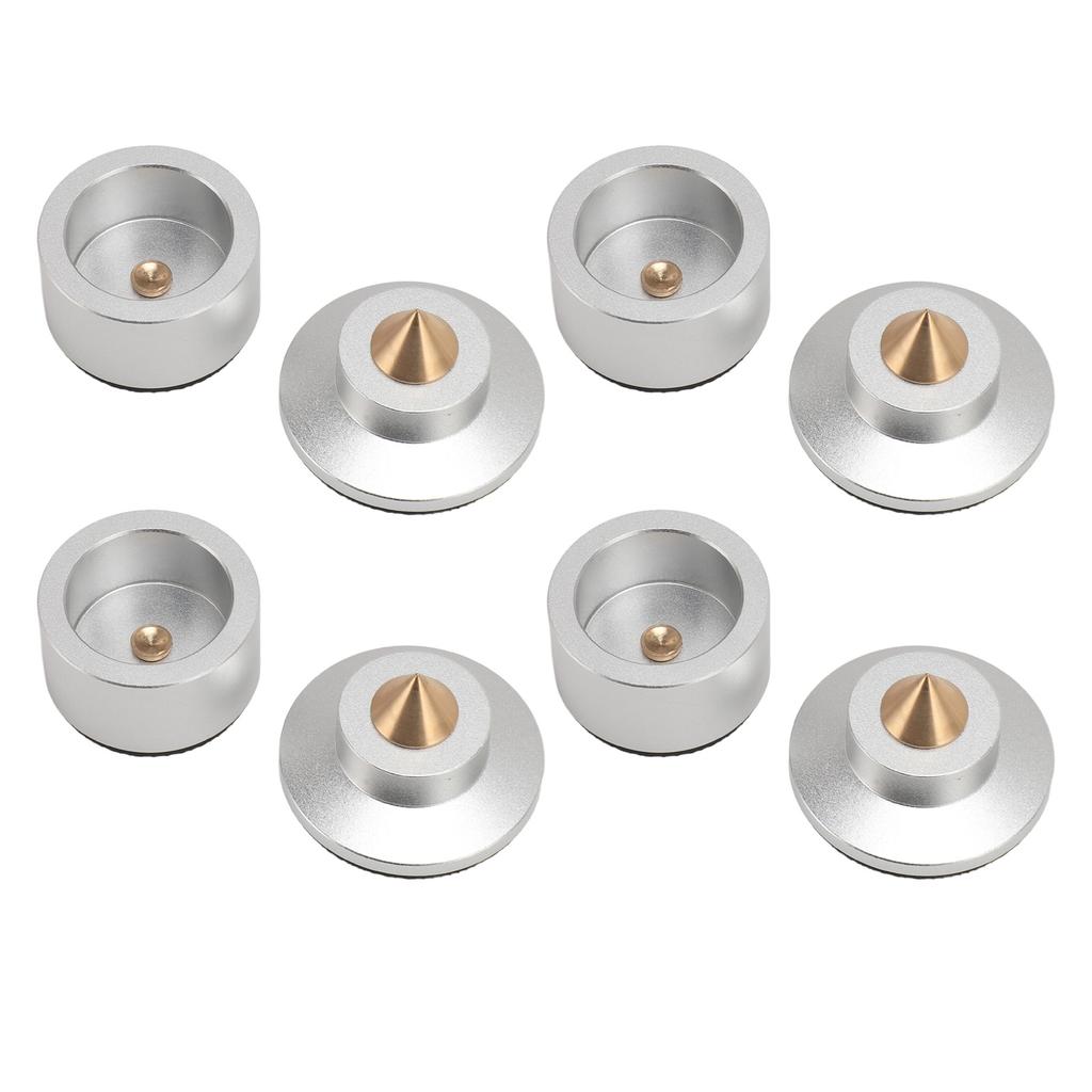 4Pcs Speaker Isolation Feet Pad Aluminum Alloy Shock Absorber Speaker Spike Pad for Subwoofer