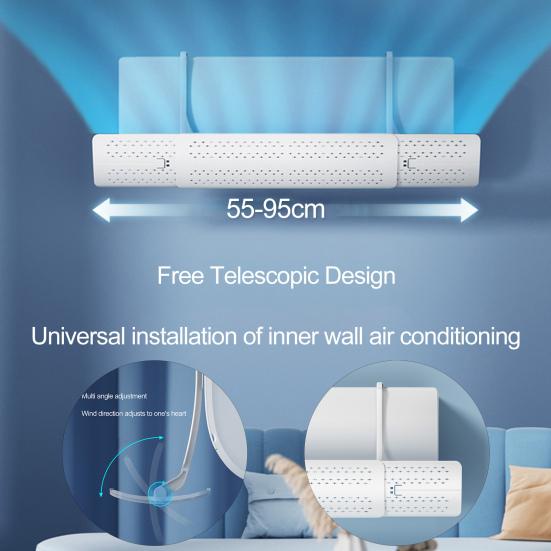 Регулируемый угол наклона дефлектора кондиционера ветрозащитная перегородка 3-в-1 направление вентиляции окон переменного тока помогает охлаждать/обогревать заменять детали