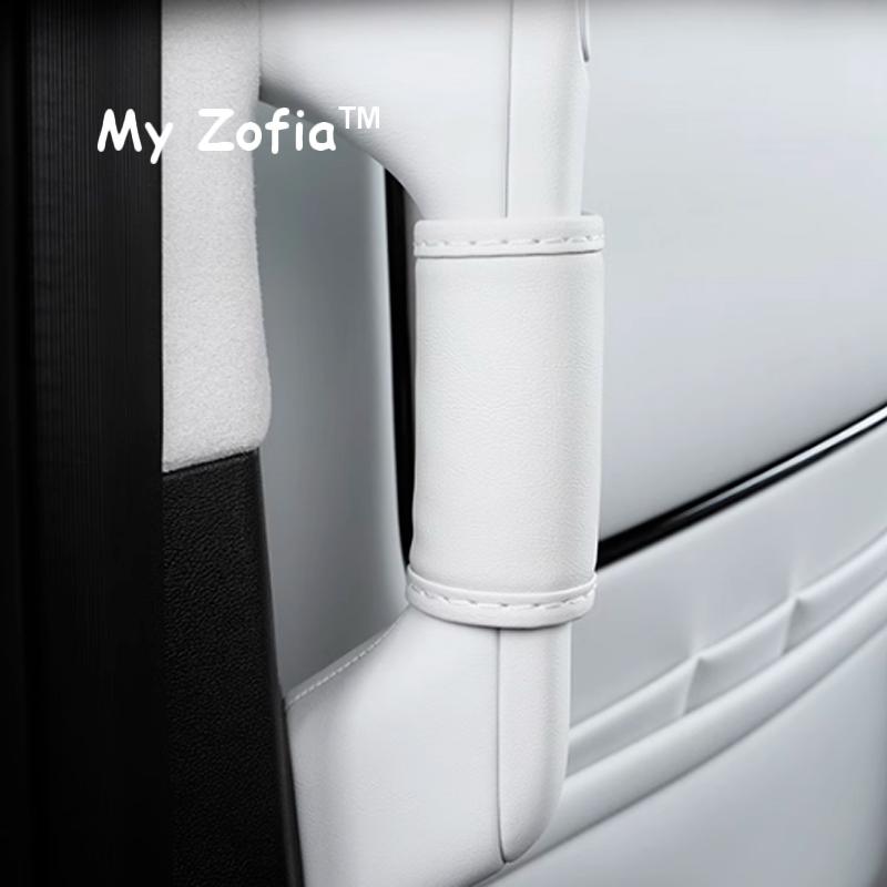 For Xpeng X9 2024 2025 2026 Car Second Row Middle Door Handle Leather Protective Cover Non-slip Interior Accessories
