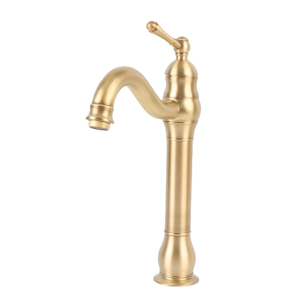 Hot and Cold Water Faucet Bathroom Vessel Sink Faucet Elegant Easy To Clean Single Handle Leakproof Copper for Restroom