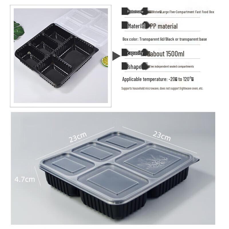 Meiliya Disposable Plastic Food Containers with Lids