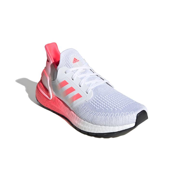 adidas ULT Ultraboost 20 J Нескользящие и дышащие низкие детские кроссовки для бега Бело-розовый градиент Подростки FX0456