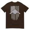B21 Raider Stealth Bomber Over Vintage American Flag Art TShirt