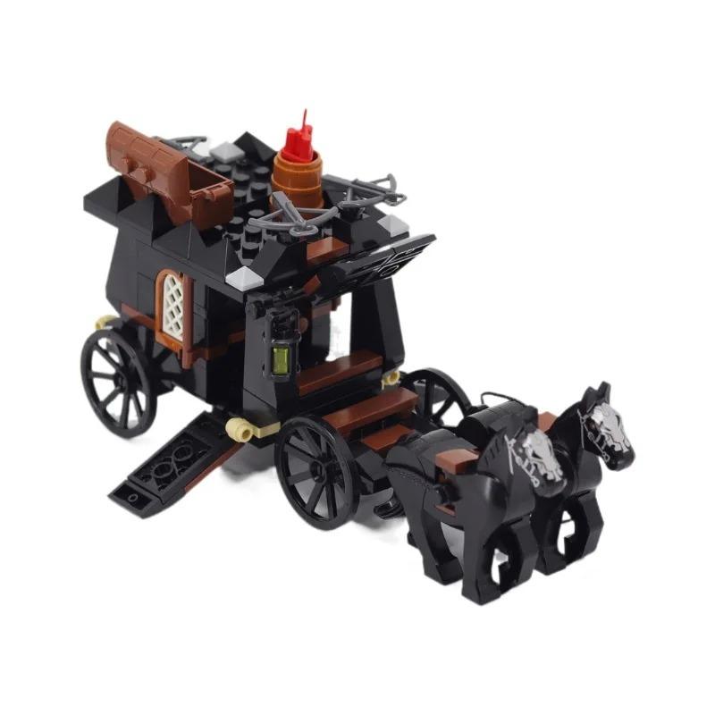 Город Творчество DIY Средневековый Военный Рыцарь Повозка Колесница MOC Модель Строительные Блоки Кирпичи Обучающие Детские Игрушки Подарок