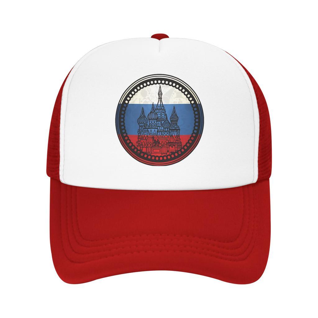 Basil Cathedral In Moscow Russia Sun Hats Casual Couple Women Mesh Hip Hop Hats Breathable Print Kpop Rock Baseball Cap