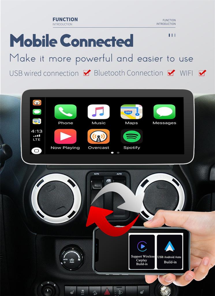 Автомобильная магнитола Радио Поддержка Беспроводного Carplay USB ОЗУ 2 ГБ ПЗУ 32 ГБ для Chrysler