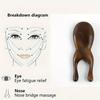 Многофункциональный инструмент для массажа лица: Массажная расческа для глаз, носа, подбородка, ушей и лица без батареек - без запаха