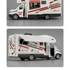 1/32 Luxury RV Recreational Diecast Vehicles Car Model Camper Van Motorhome Touring Car Model Sound and Light Childrens Toy Gift