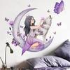 2Pcs/Set Wall Art Sticker Detachable DIY Exquisite Creative Bedroom Moon Wolf Butterflies Living Room Accessories