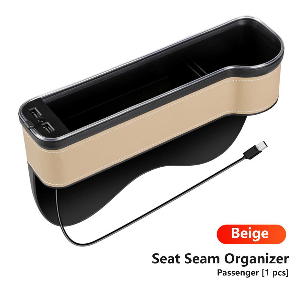 Car Gap Storage Box New RGB с USB Smart Fast Charger Car Seat Seat Seat Storage Sandwich Storage Box Charger Universal Model