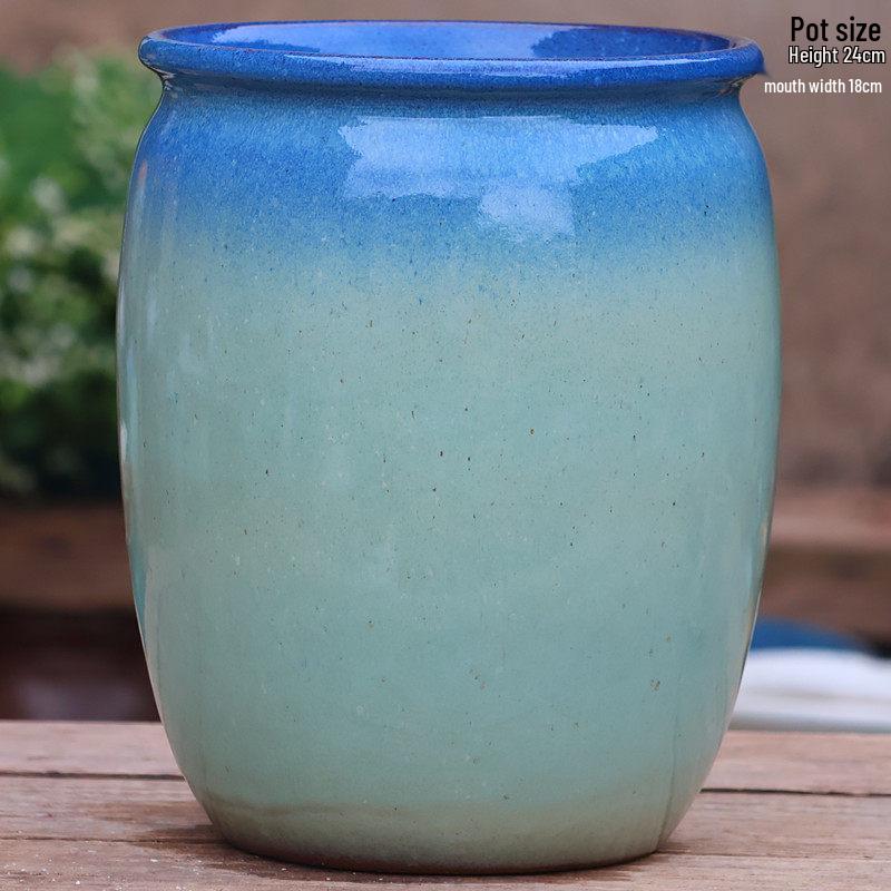 Retro Coarse Pottery Succulent Bonsai Floor Pot for Indoor Plants